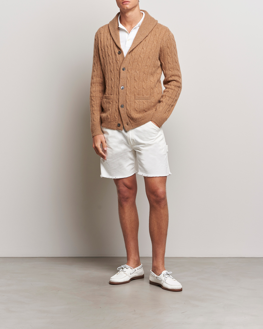 Heren | Korte broek | Polo Ralph Lauren | Garment Dyed Rustic Worker Shorts Deckwash White