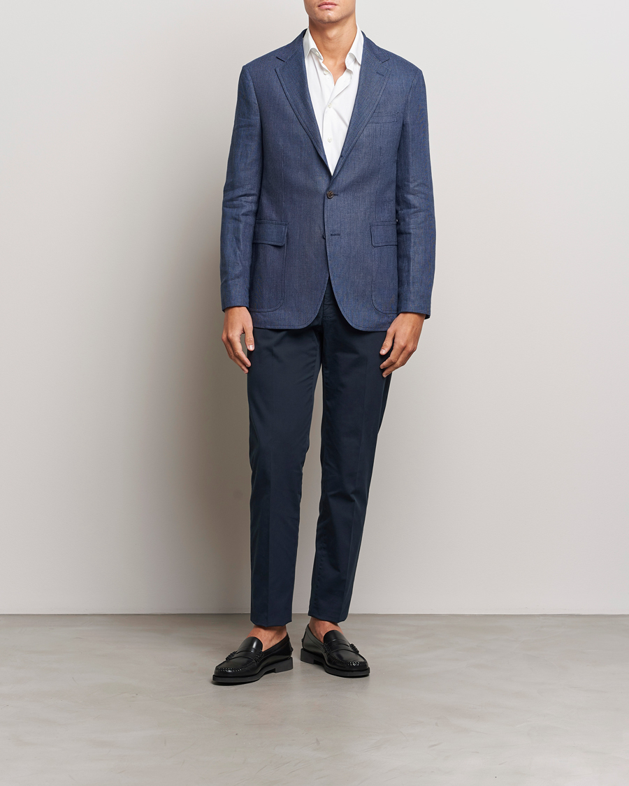 Heren | Blazers | Polo Ralph Lauren | Wool Dogtooth Sportcoat Navy/Blue