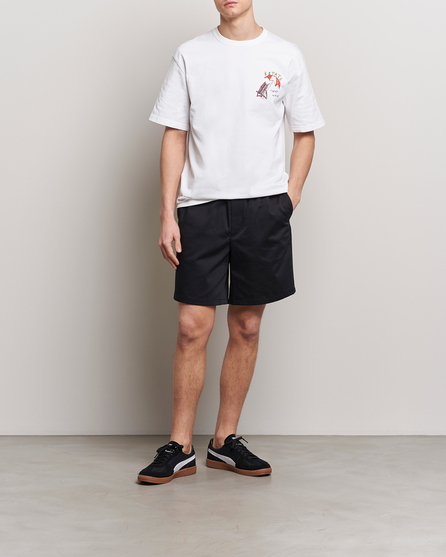 Homme | T-shirts | Samsøe Samsøe | Sagiotto Printed Crew Neck T-Shirt White Estate