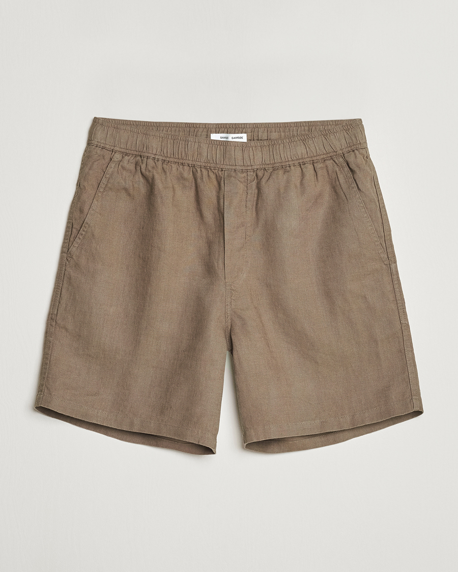 Heren | Korte broek | Samsøe Samsøe | Sajabari Linen Drawstring Shorts Bungee Cord