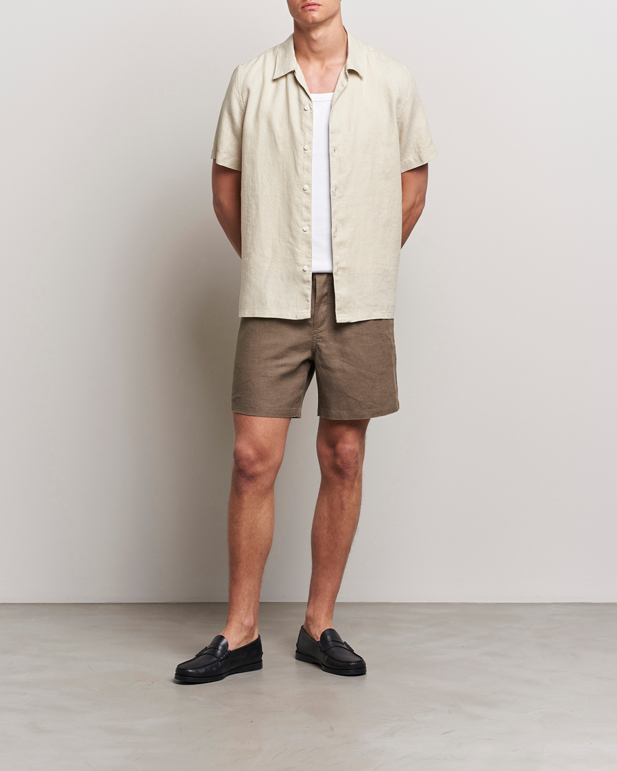 Heren | Korte broek | Samsøe Samsøe | Sajabari Linen Drawstring Shorts Bungee Cord