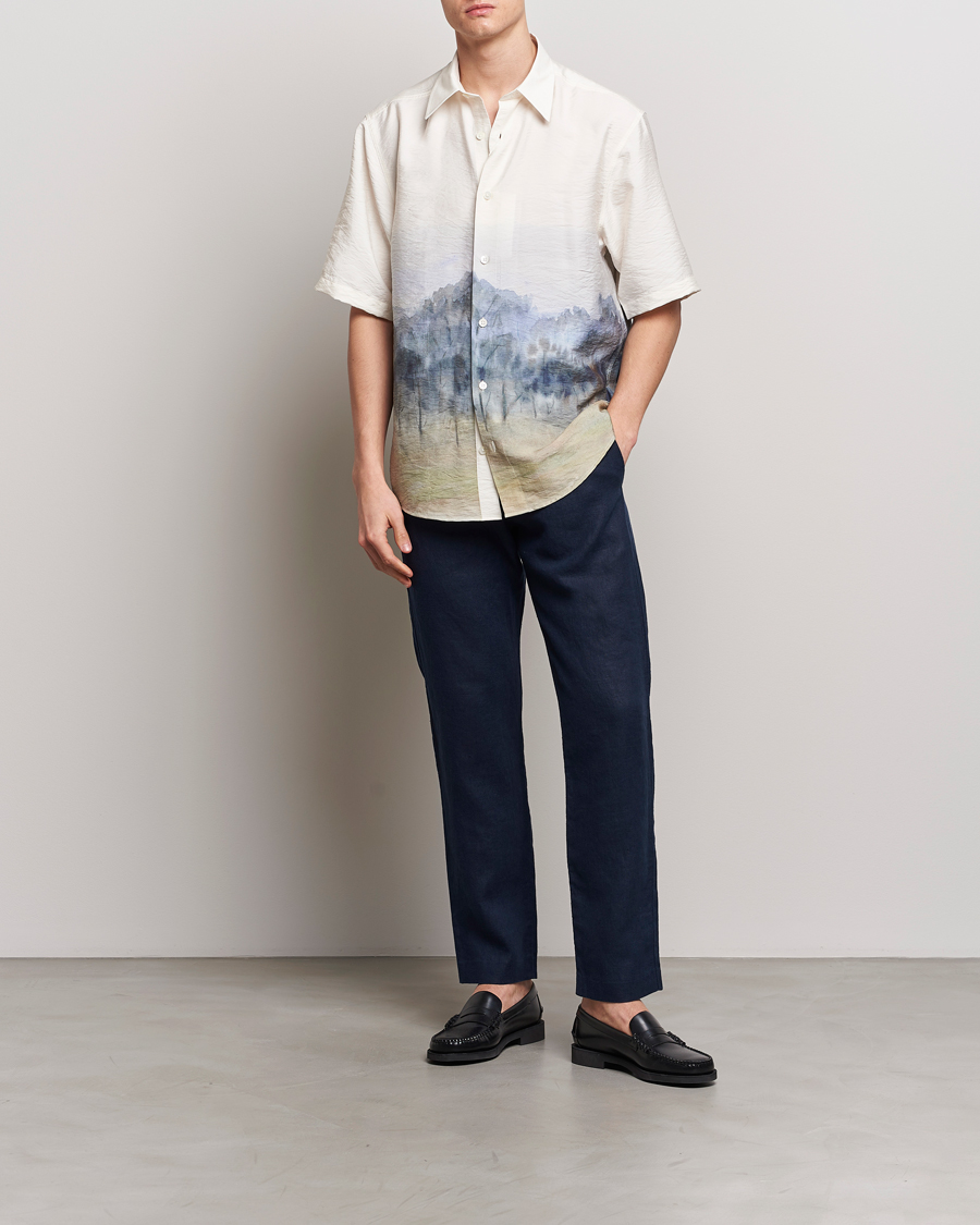 Homme | Pantalons | NN07 | Theo Linen Trousers Navy Blue