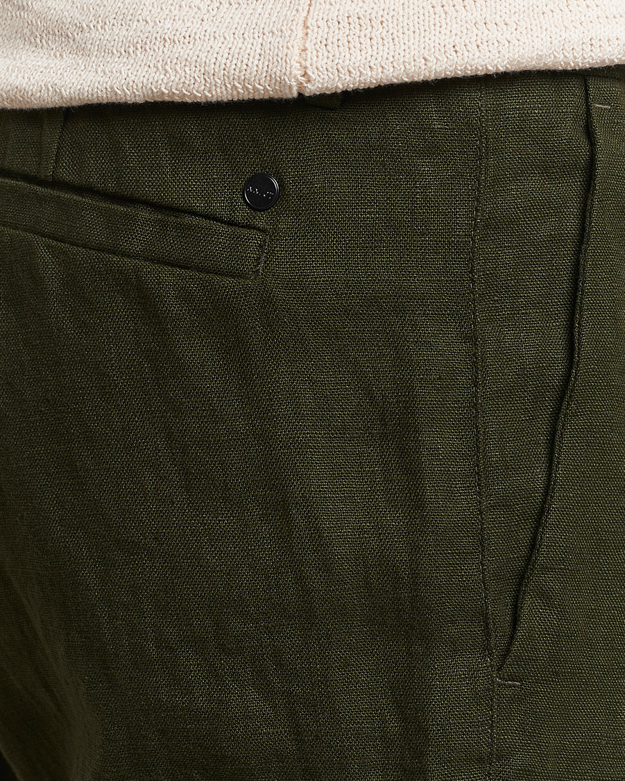 Heren | Broeken | NN07 | Theo Linen Trousers Rosin Green