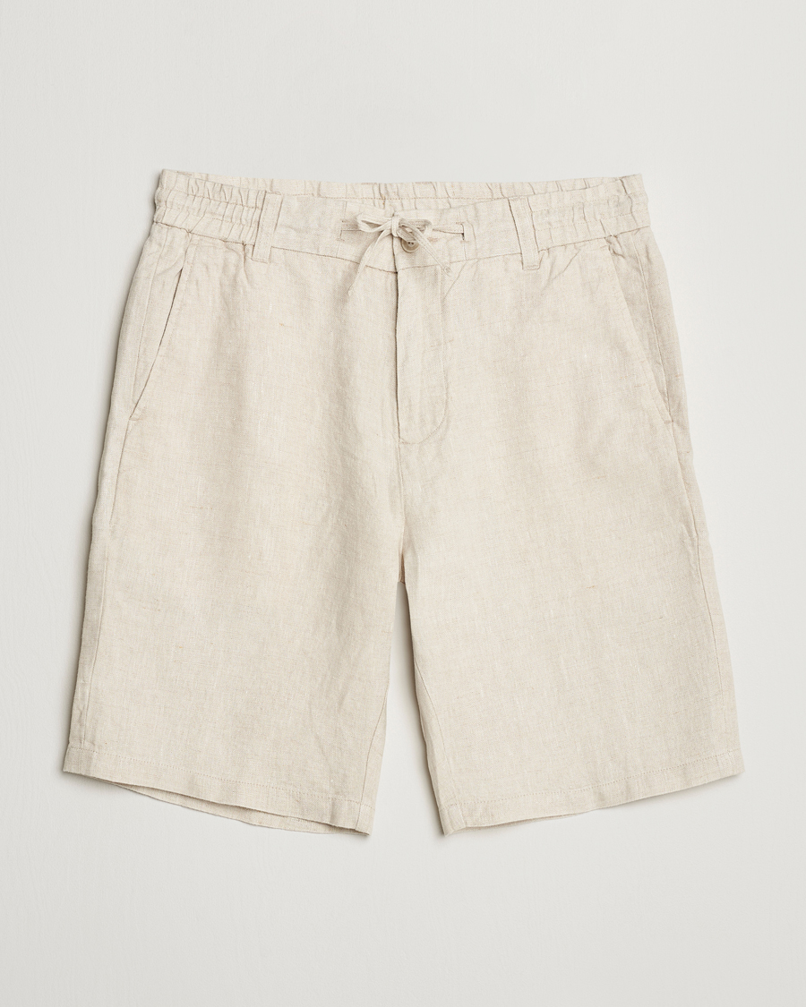 Heren | Korte broek | NN07 | Seb Linen Drawstring Shorts Oat