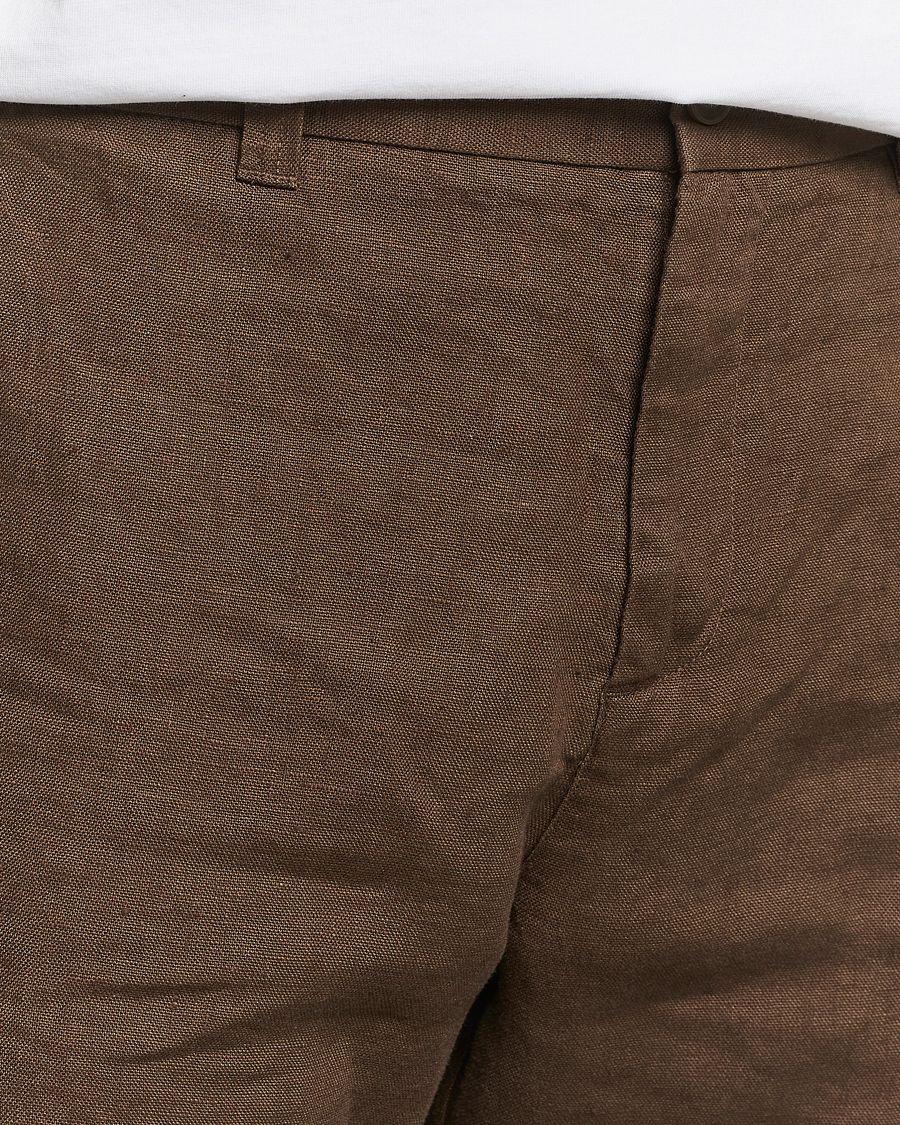 Homme | Shorts | NN07 | Crown Linen Shorts Cocoa Brown