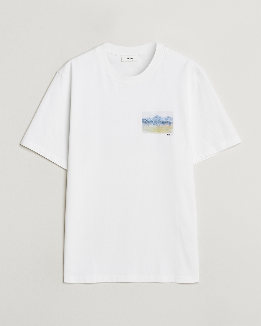 Homme | T-shirts | NN07 | Adam Printed Crew Neck T-Shirt White