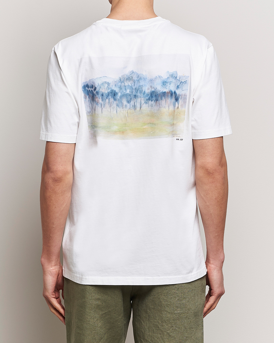 Homme | T-shirts | NN07 | Adam Printed Crew Neck T-Shirt White