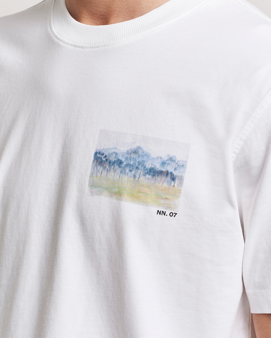 Homme | T-shirts | NN07 | Adam Printed Crew Neck T-Shirt White