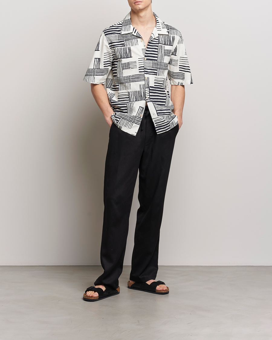 Homme | Chemises | NN07 | Ole Printed Short Sleeve Shirt Black Multi