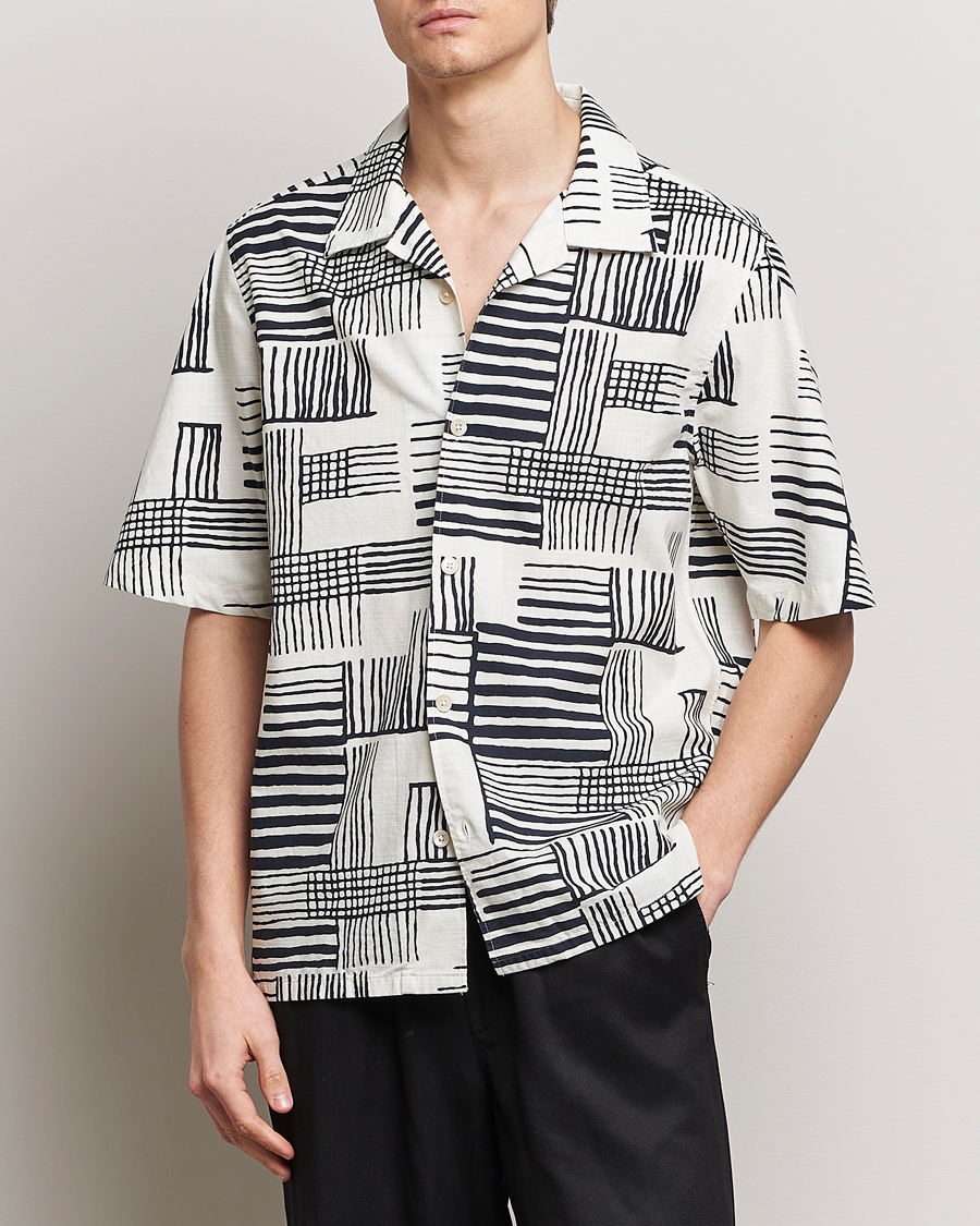 Homme | Chemises | NN07 | Ole Printed Short Sleeve Shirt Black Multi