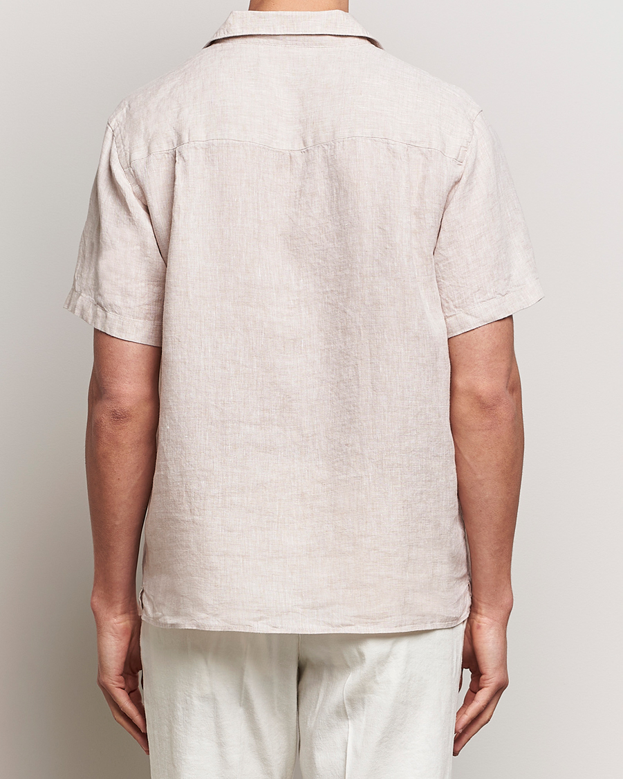 Homme | Chemises | J.Lindeberg | Elio Linen Melange Shirt Safari Beige