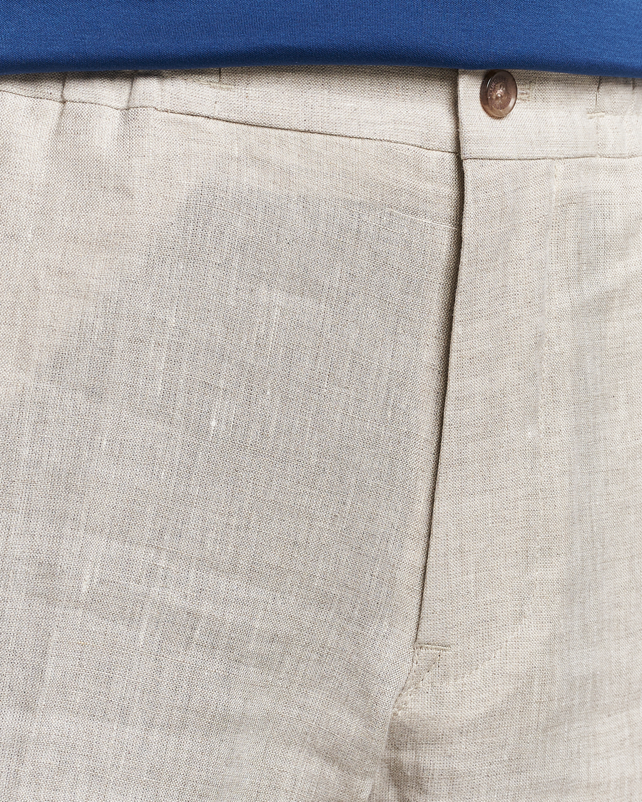 Homme | Pantalons | J.Lindeberg | Soren Linen Pants Safari Beige