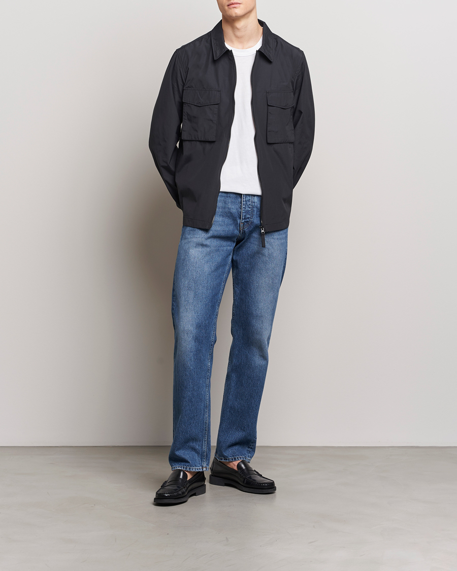 Heren | Overhemden | A Day's March | Buxton Nylon Overshirt Black