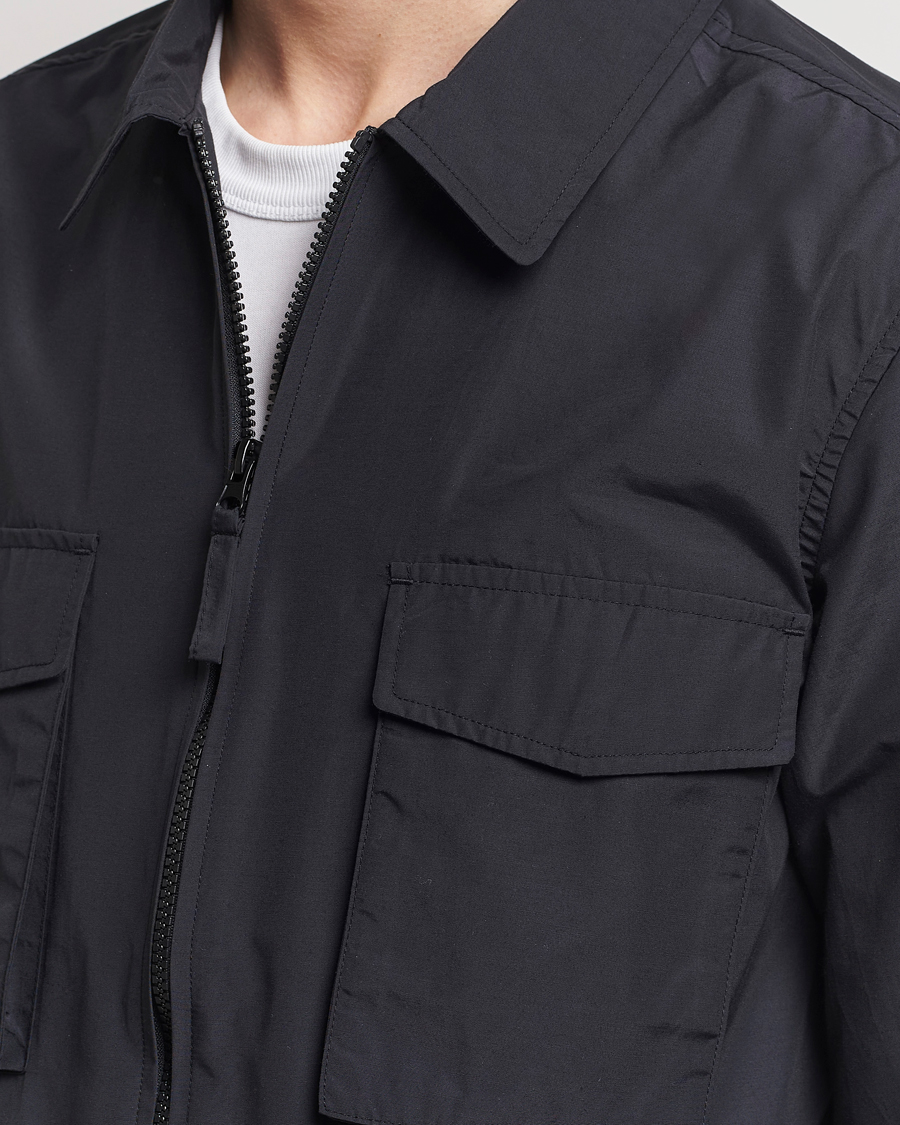 Heren | Overhemden | A Day's March | Buxton Nylon Overshirt Black