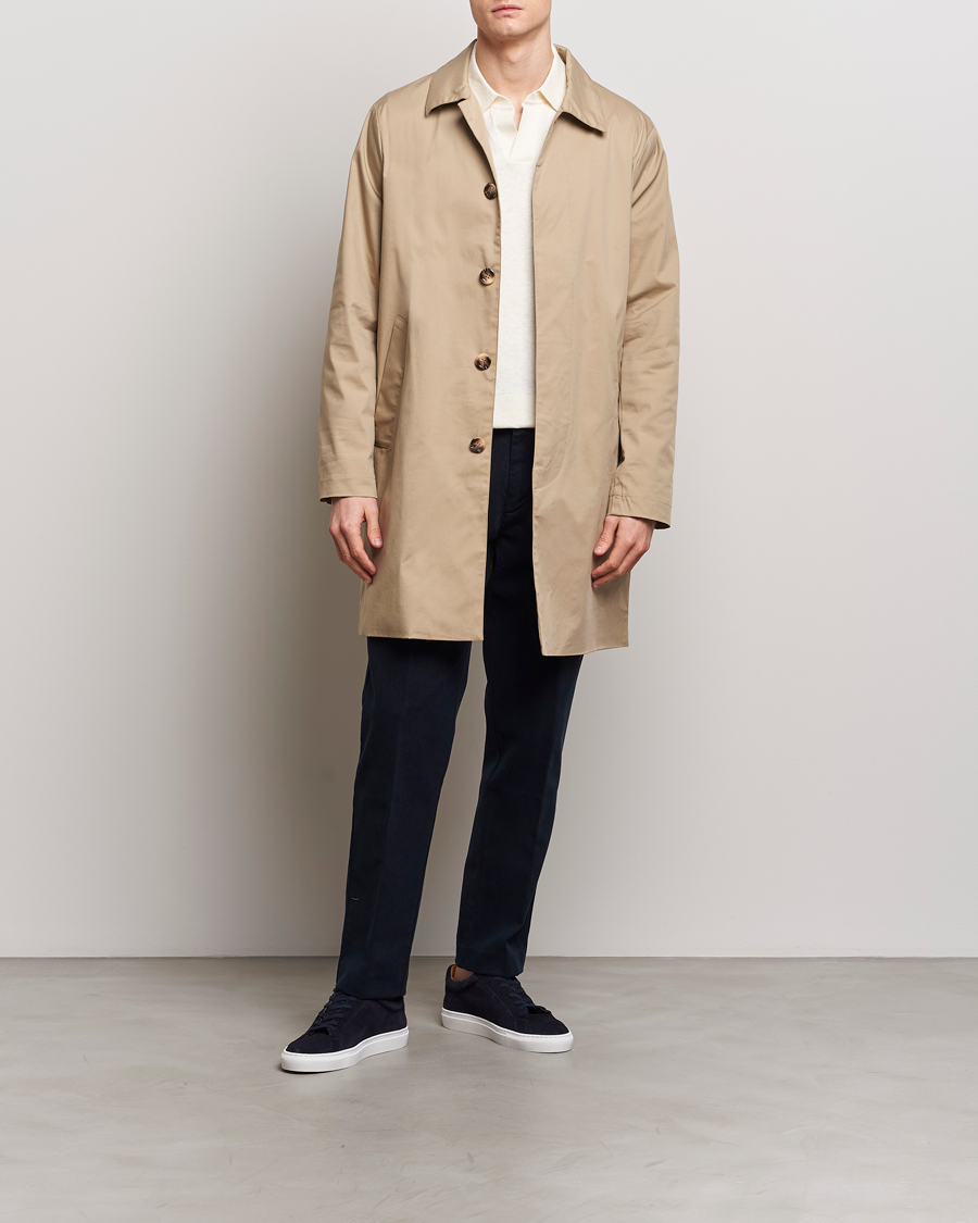 Heren | Broeken | A Day's March | Miller Cotton/Lyocell Trousers Navy