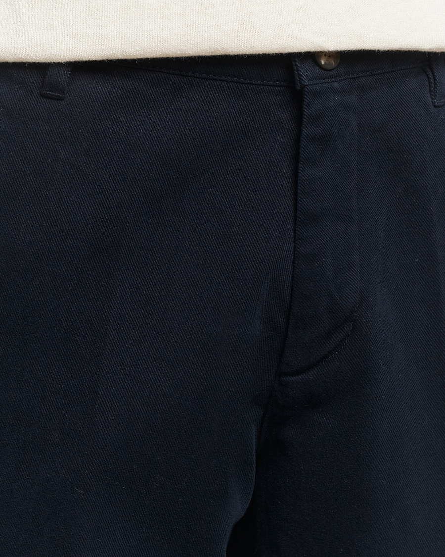 Heren | Broeken | A Day's March | Miller Cotton/Lyocell Trousers Navy