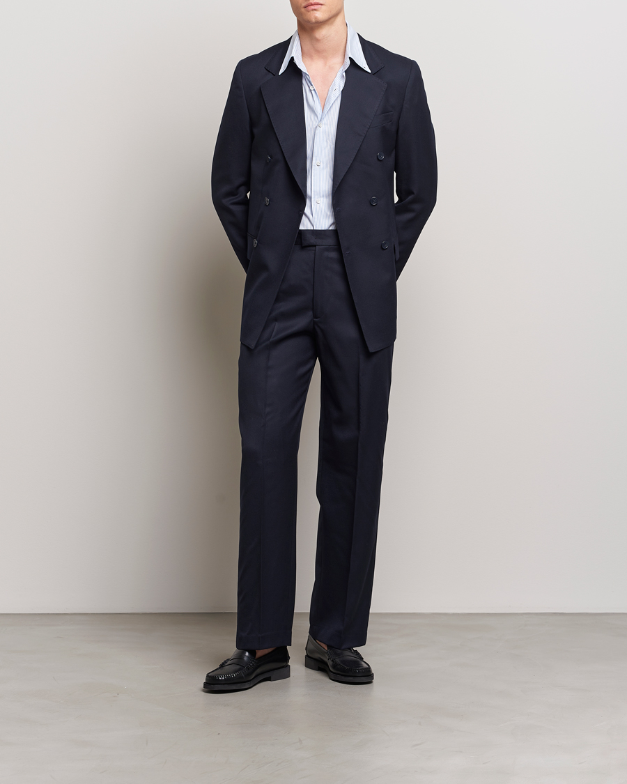 Homme | Blazers | A Day's March | Welland Double Breasted Blazer Navy