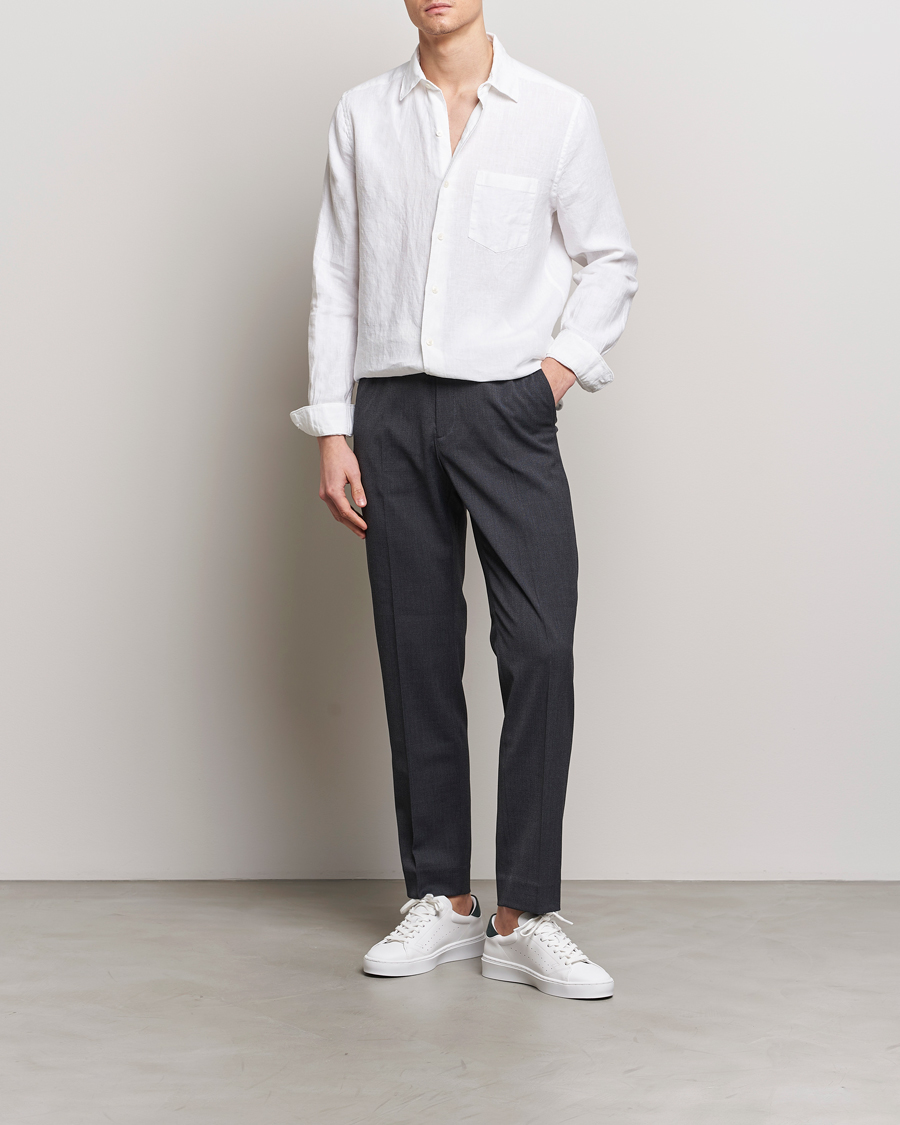 Homme | Chemises | A Day's March | Abu Linen Shirt White