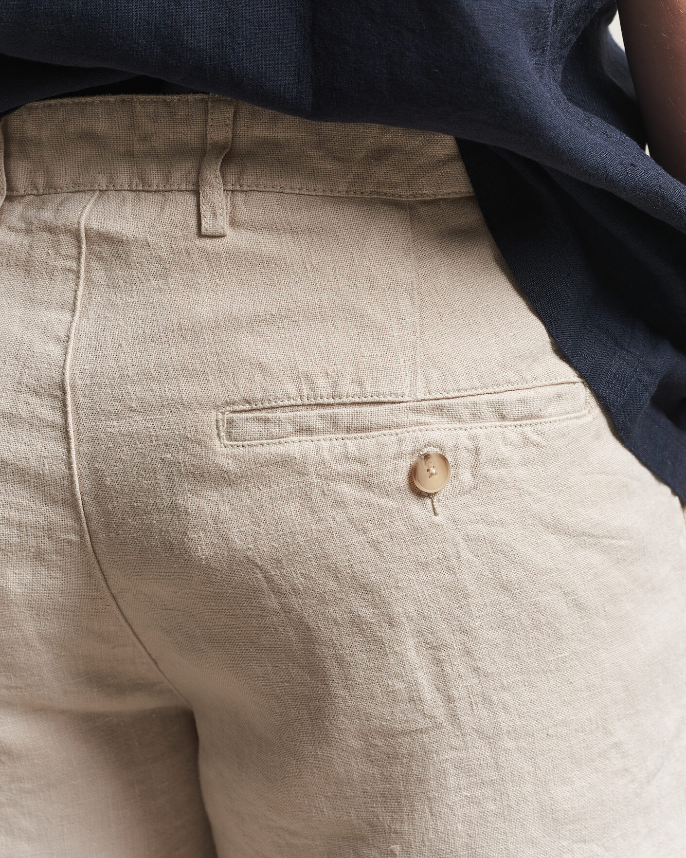 Homme | Shorts | A Day's March | Luny Linen Shorts Oyster