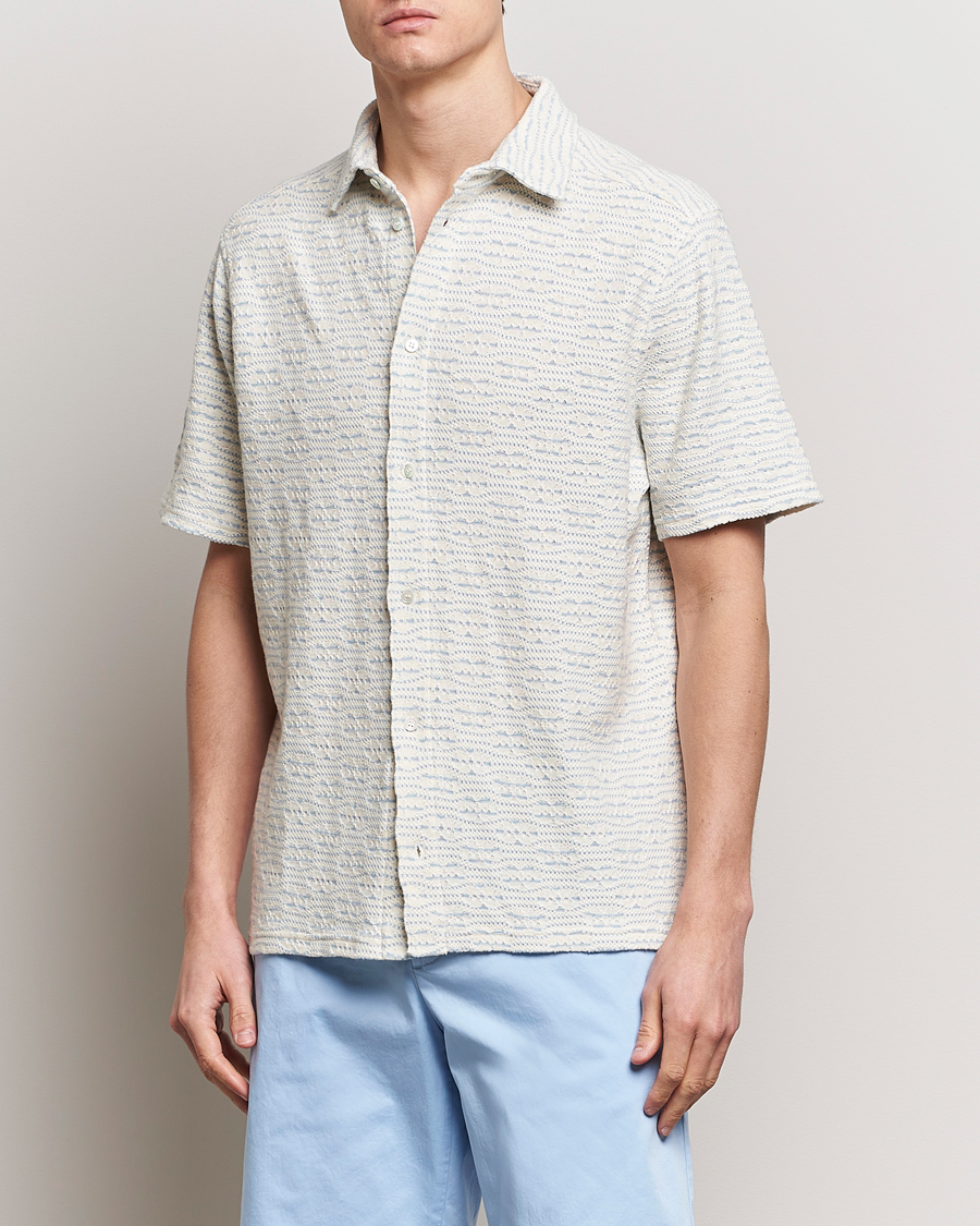 Homme | Chemises | J.Lindeberg | Torpa Structure Shirt Chambray Blue