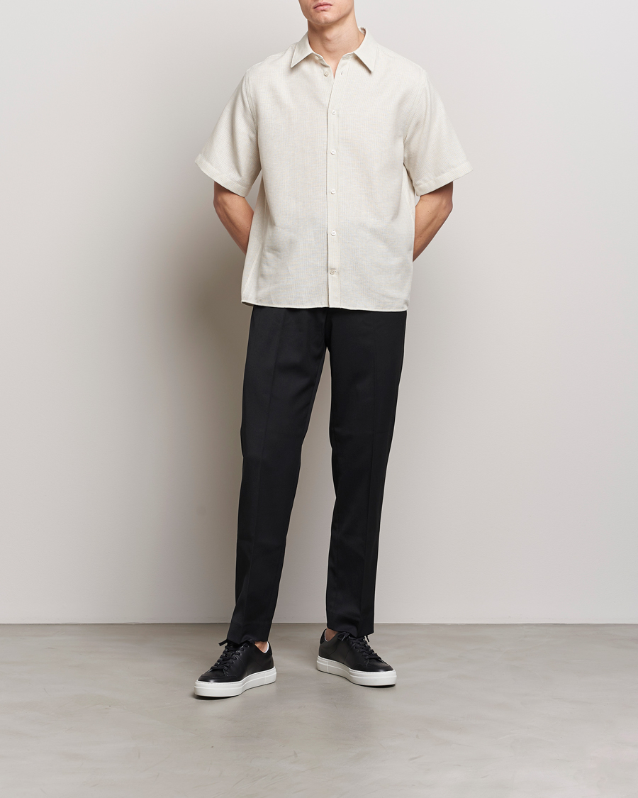 Homme | Chemises | J.Lindeberg | Lund Linen Mix Shirt Safari Beige