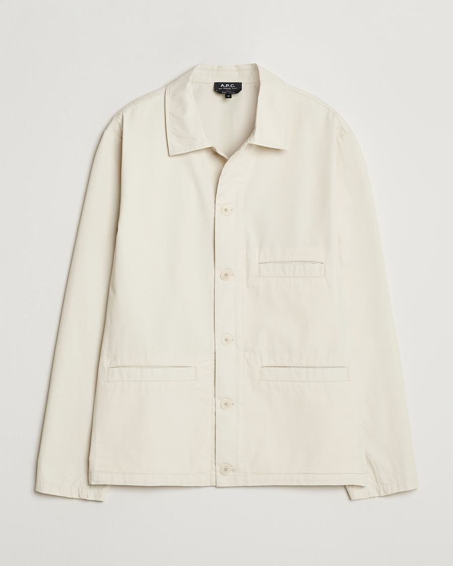 Homme | Chemises | A.P.C. | Veste Vianny Overshirt Chalk
