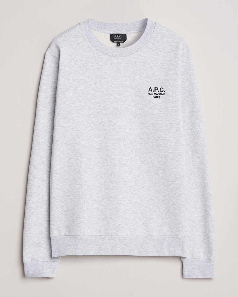 Heren | Truien | A.P.C. | Rue Madame Sweatshirt Heather Grey/Black