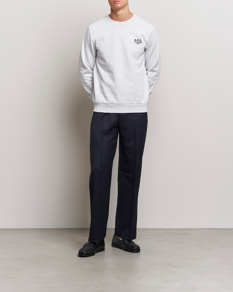 Heren | Truien | A.P.C. | Rue Madame Sweatshirt Heather Grey/Black