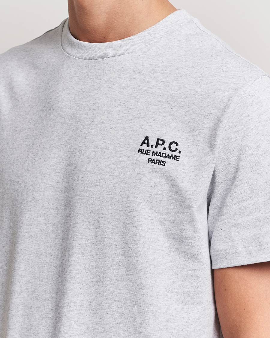 Heren | T-shirts | A.P.C. | Rue Madame T-Shirt Heather Grey