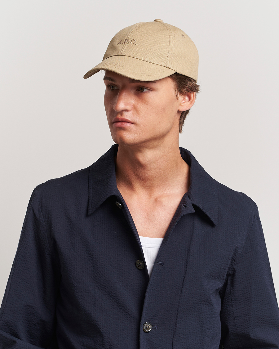 Heren | A.P.C. Charlie Baseball Cap Dark Beige | A.P.C. | Charlie Baseball Cap Dark Beige