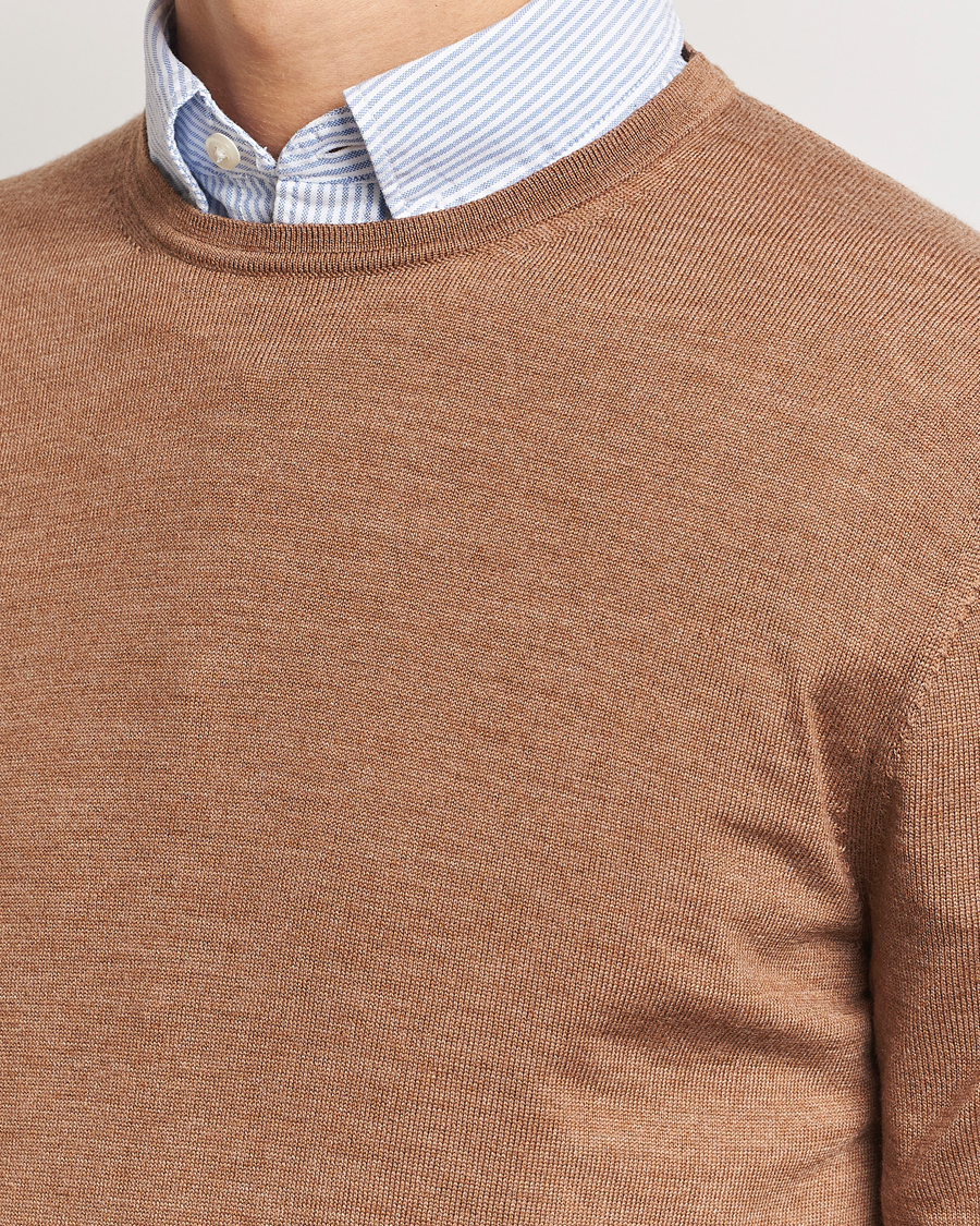 Heren | Truien | Charles Tyrwhitt | Pure Merino Crew Neck Jumper Sand