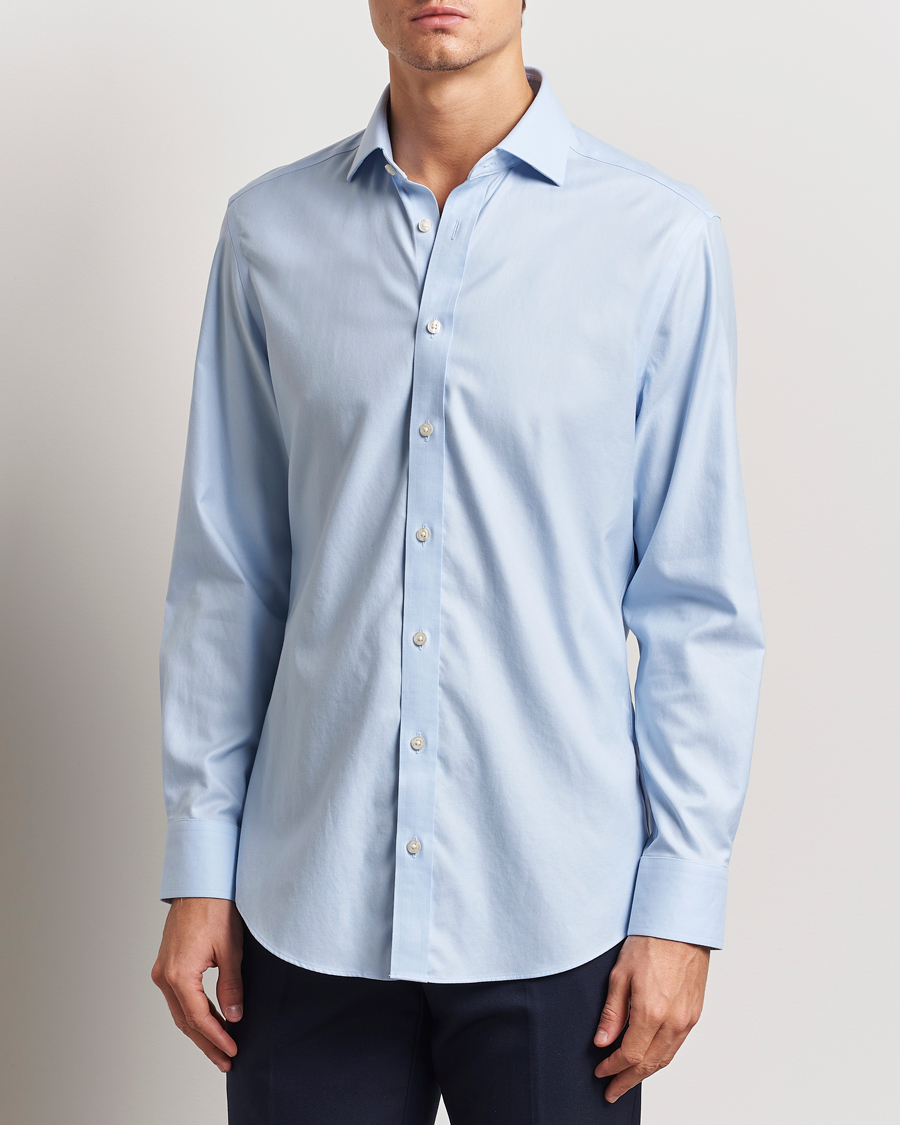 Heren | Overhemden | Charles Tyrwhitt | Slim Fit Non Iron Cotton Twill Shirt Sky Blue