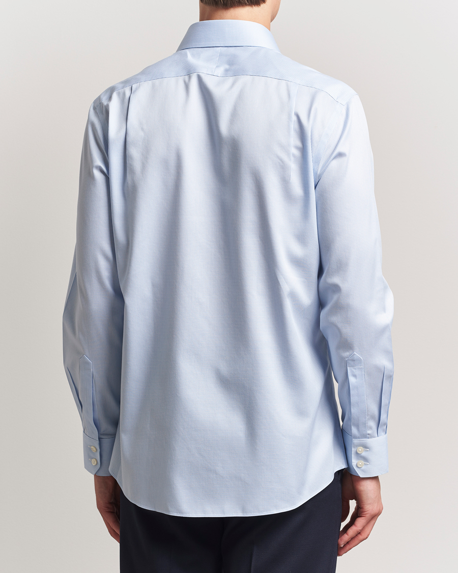 Heren | Overhemden | Charles Tyrwhitt | Slim Fit Non Iron Puppytooth Shirt Sky Blue