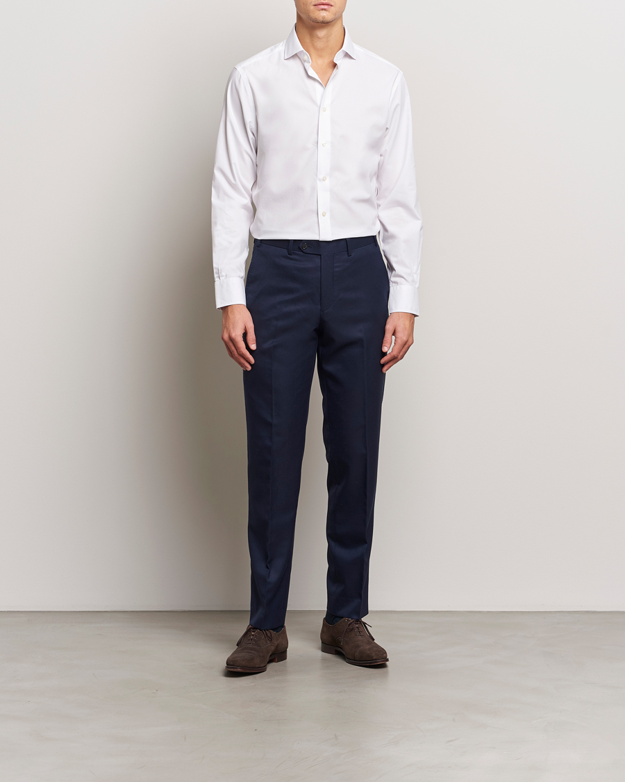 Heren | Overhemden | Charles Tyrwhitt | Slim Fit Non Iron Poplin Cut Away Shirt White