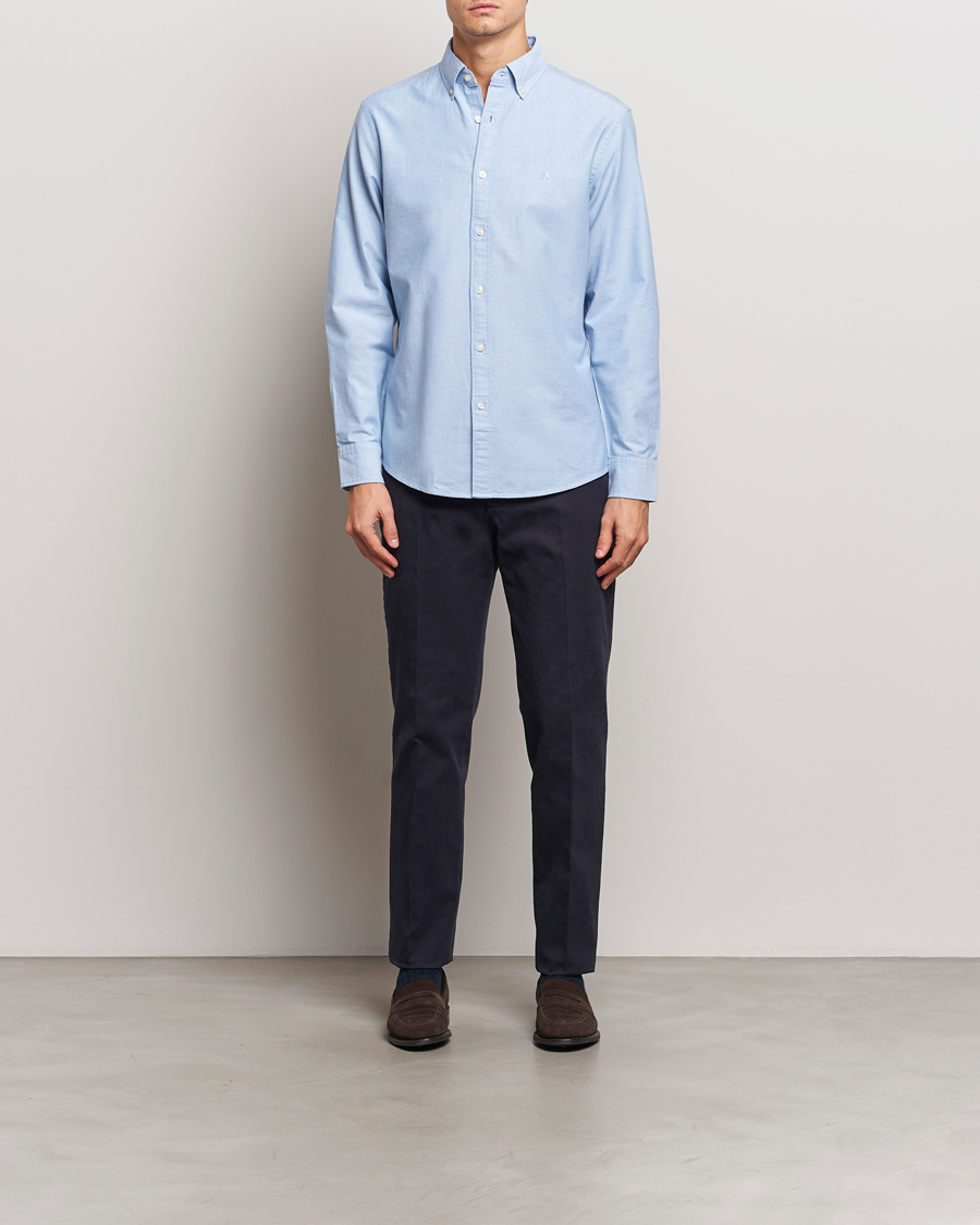 Homme | Chemises | Charles Tyrwhitt | Button Down Stretch Oxford Shirt Sky Blue