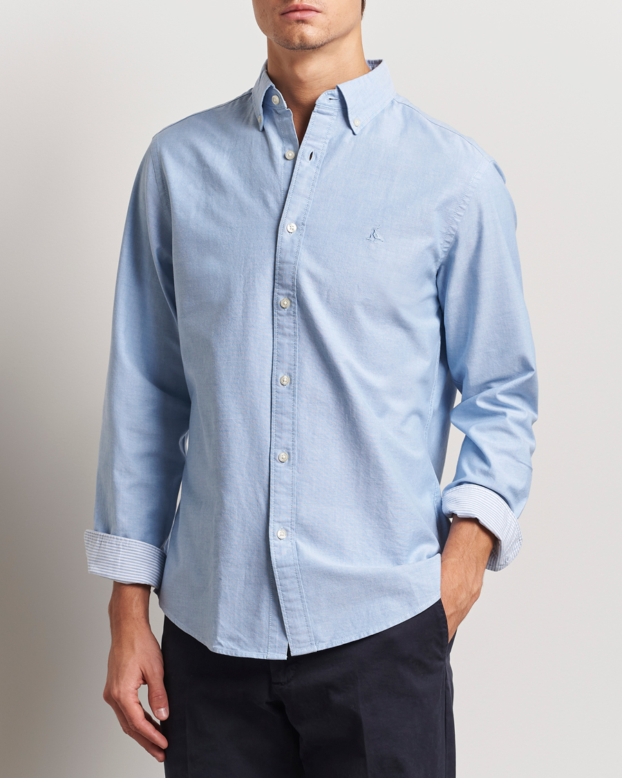 Homme | Chemises | Charles Tyrwhitt | Button Down Stretch Oxford Shirt Sky Blue