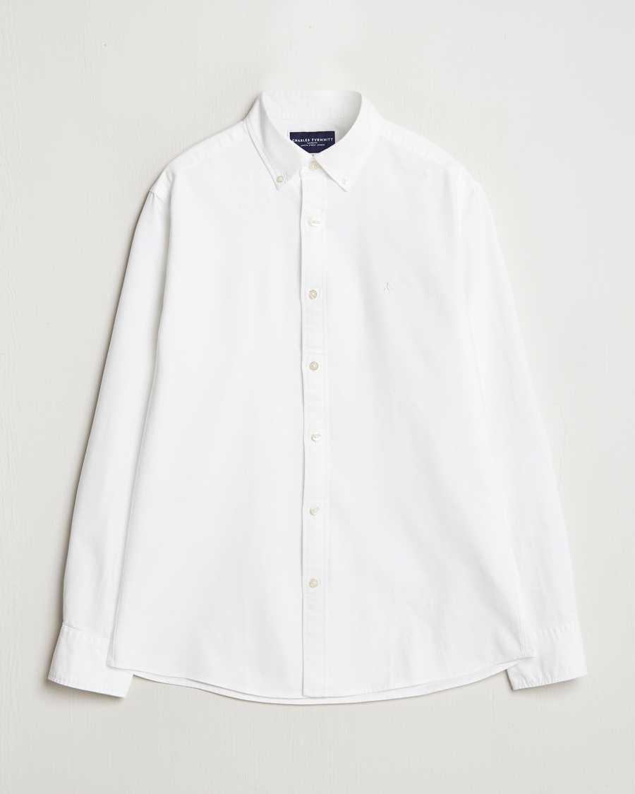Heren | Overhemden | Charles Tyrwhitt | Button Down Stretch Oxford Shirt White