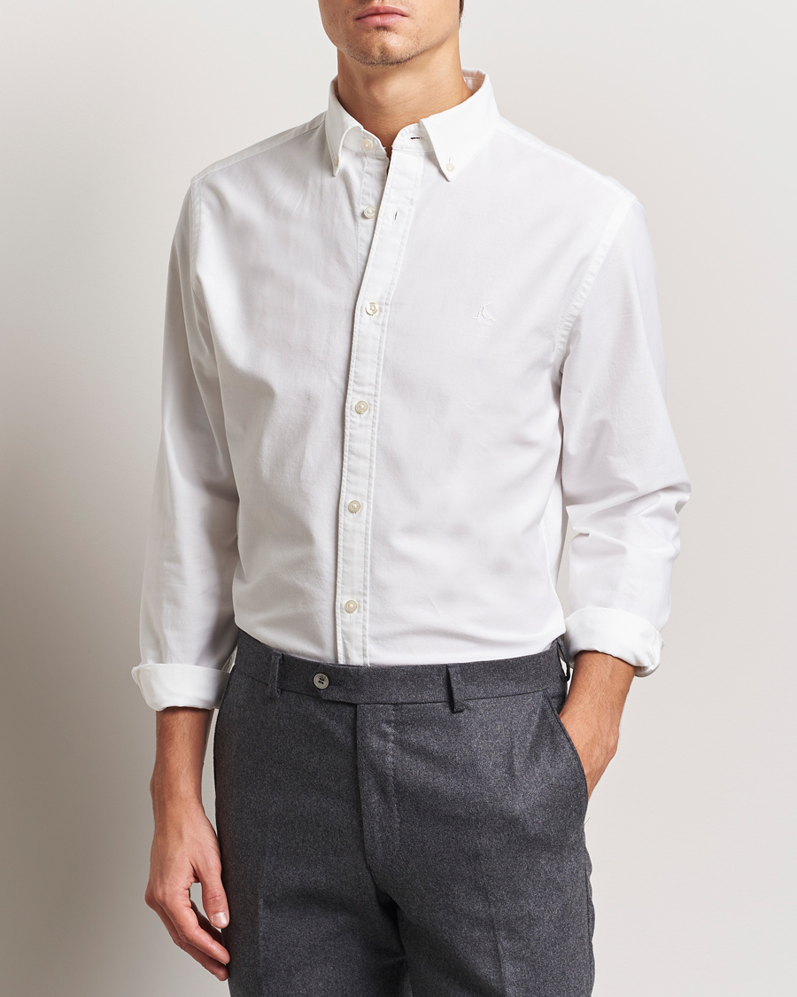 Heren | Overhemden | Charles Tyrwhitt | Button Down Stretch Oxford Shirt White