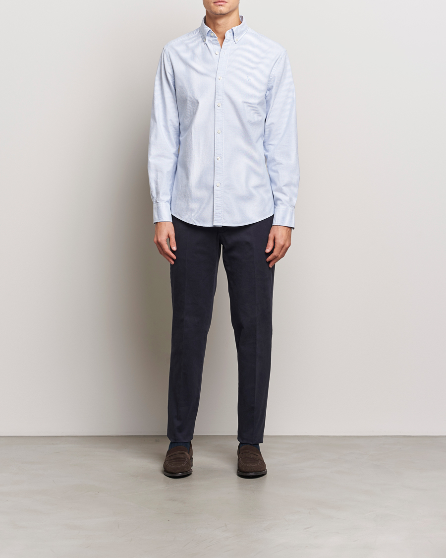 Homme | Chemises | Charles Tyrwhitt | Button Down Stretch Oxford Shirt Blue/Whte