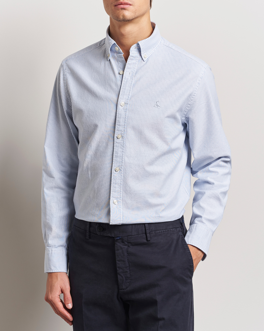 Homme | Chemises | Charles Tyrwhitt | Button Down Stretch Oxford Shirt Blue/Whte