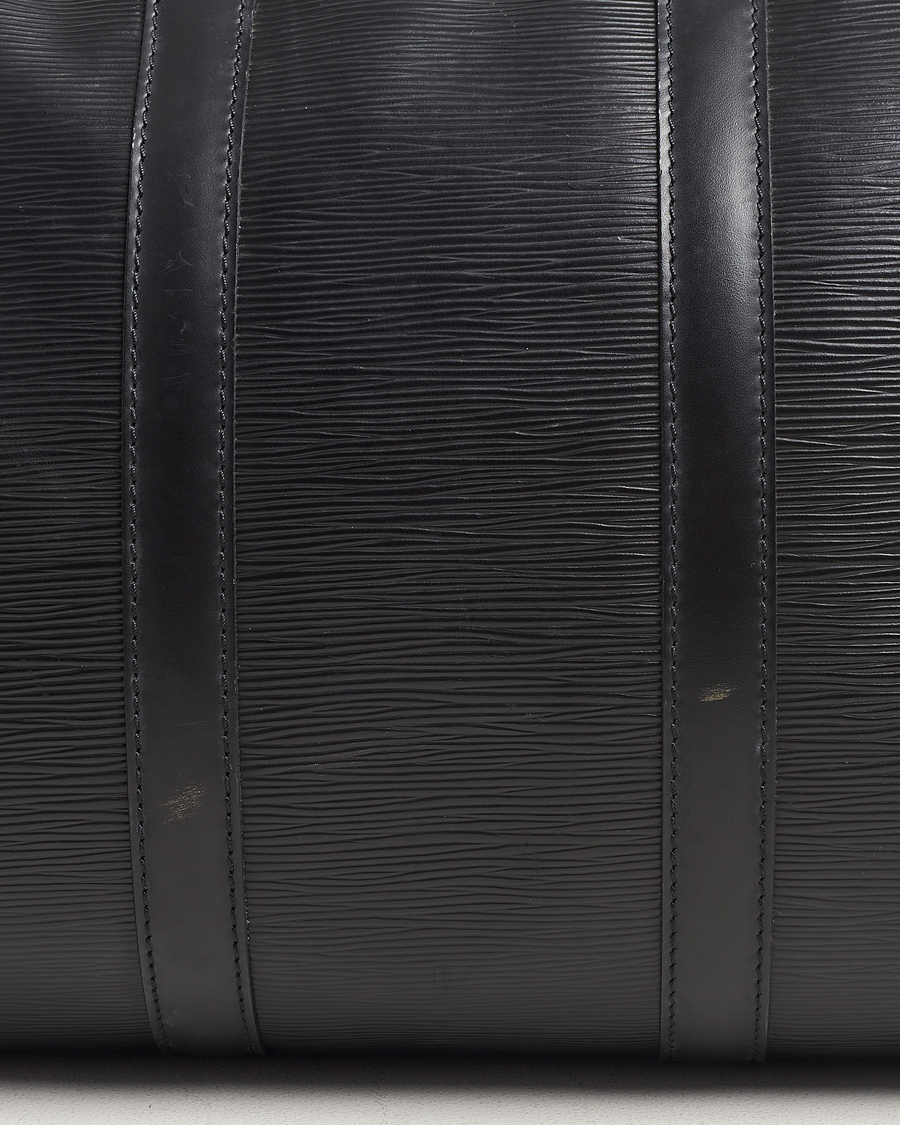 Homme | Louis Vuitton Pre-Owned Keepall 50 Epi Leather Travel Bag Black | Louis Vuitton Pre-Owned | Keepall 50 Epi Leather Travel Bag Black