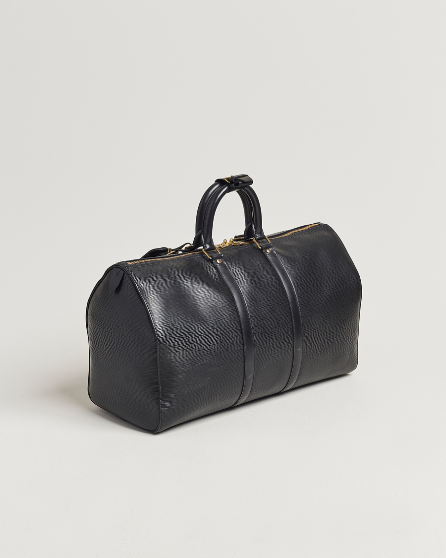 Homme | Louis Vuitton Pre-Owned Keepall 50 Epi Leather Travel Bag Black | Louis Vuitton Pre-Owned | Keepall 50 Epi Leather Travel Bag Black