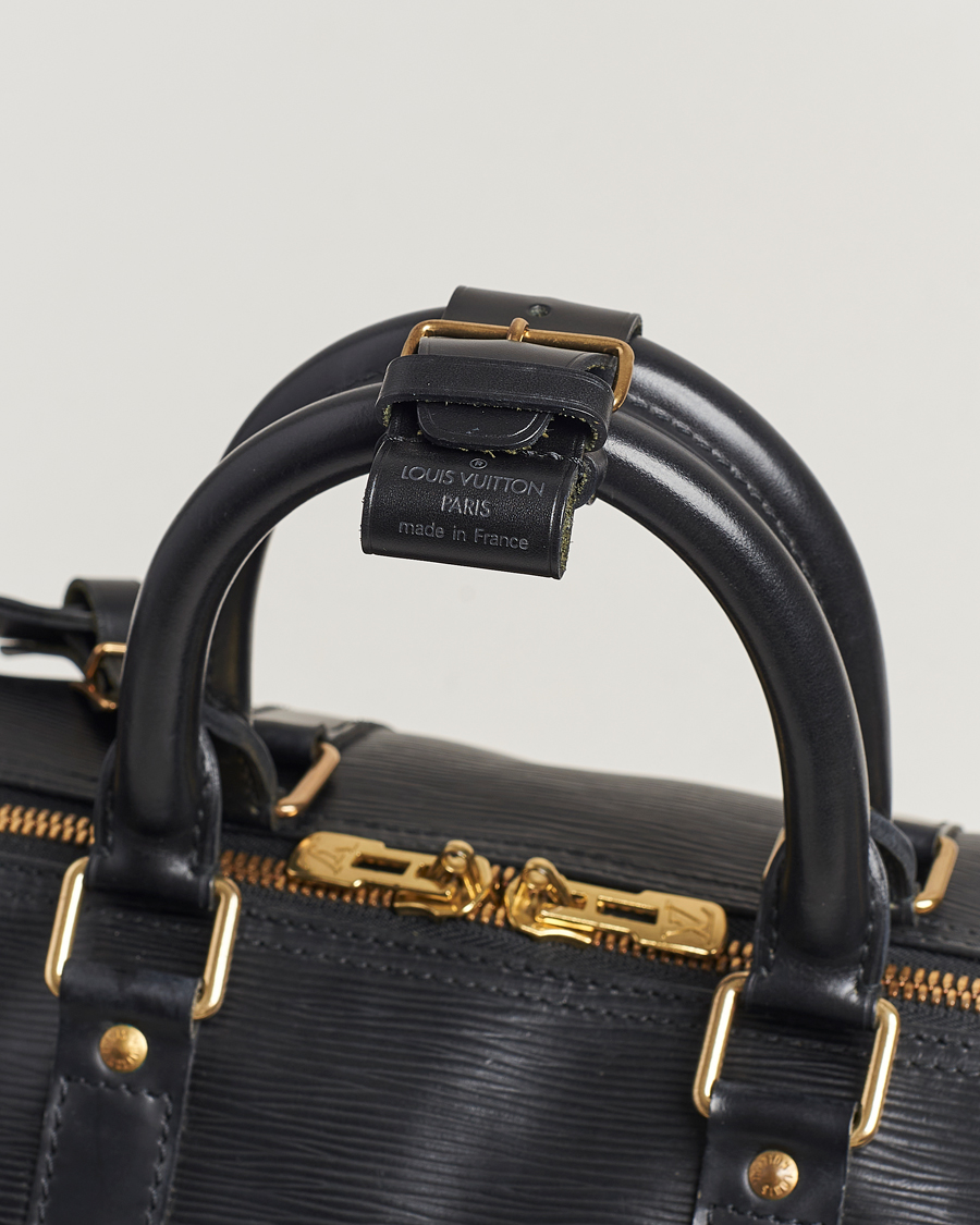 Homme | Louis Vuitton Pre-Owned Keepall 50 Epi Leather Travel Bag Black | Louis Vuitton Pre-Owned | Keepall 50 Epi Leather Travel Bag Black