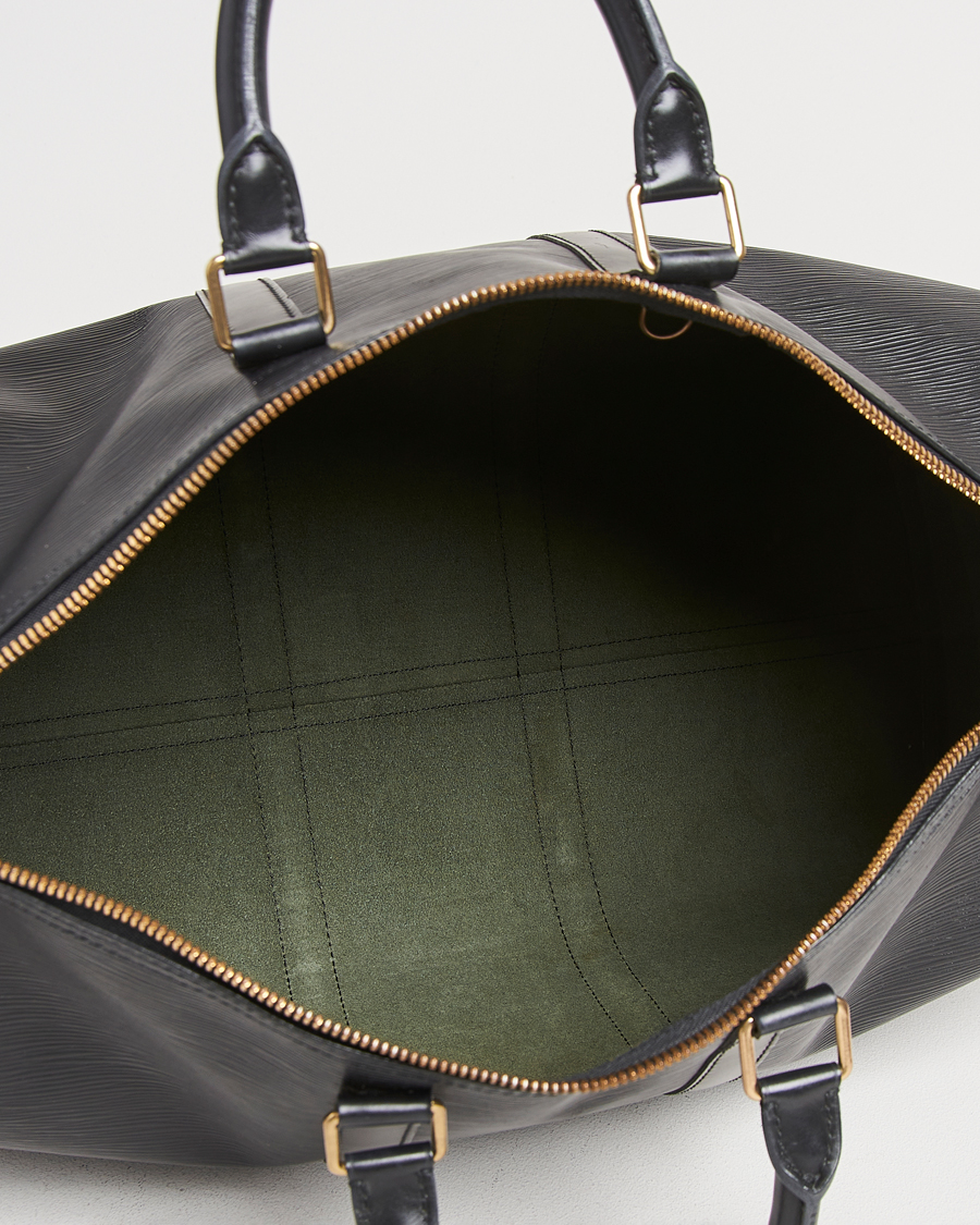 Homme | Louis Vuitton Pre-Owned Keepall 50 Epi Leather Travel Bag Black | Louis Vuitton Pre-Owned | Keepall 50 Epi Leather Travel Bag Black