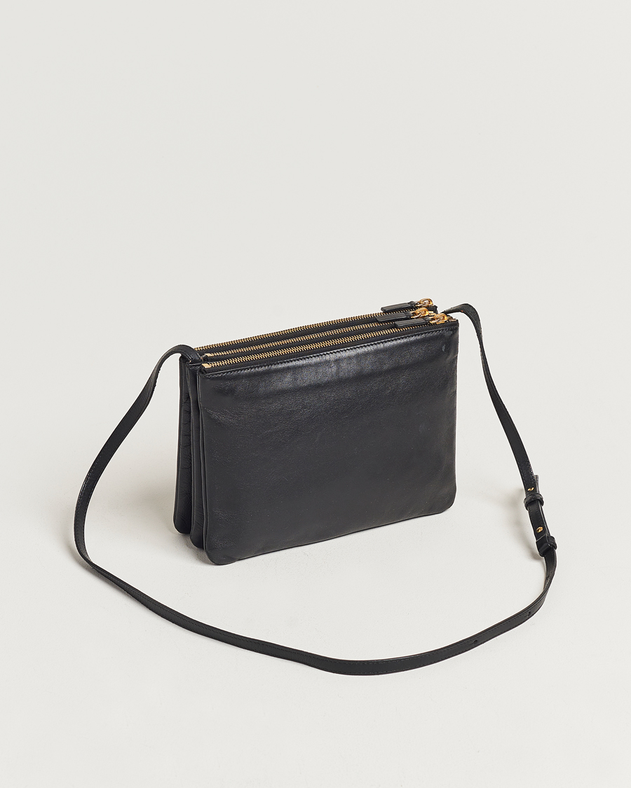Heren | Celine Pre-Owned Trio Leather Handbag Black | Celine Pre-Owned | Trio Leather Handbag Black