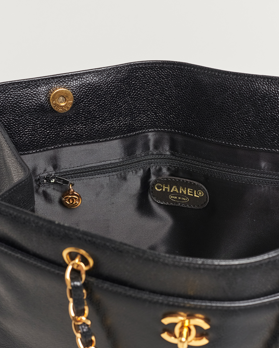 Heren | Gifts for Her | Chanel Pre-Owned | Chain Tote Bag Black