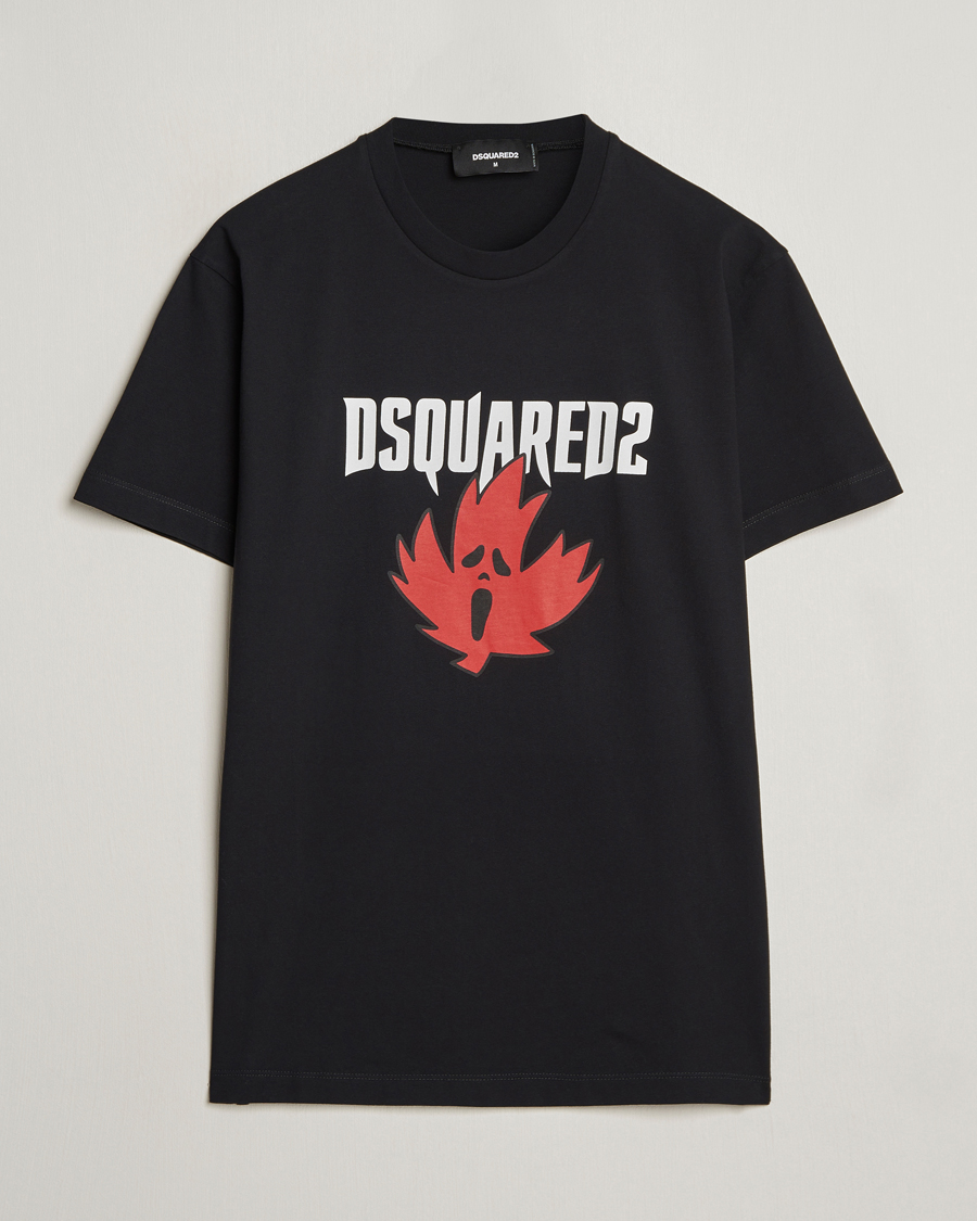 Heren | T-shirts | Dsquared2 | Horror Leaf T-Shirt Black