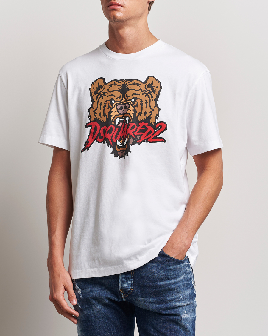 Heren | T-shirts | Dsquared2 | Bear T-Shirt White