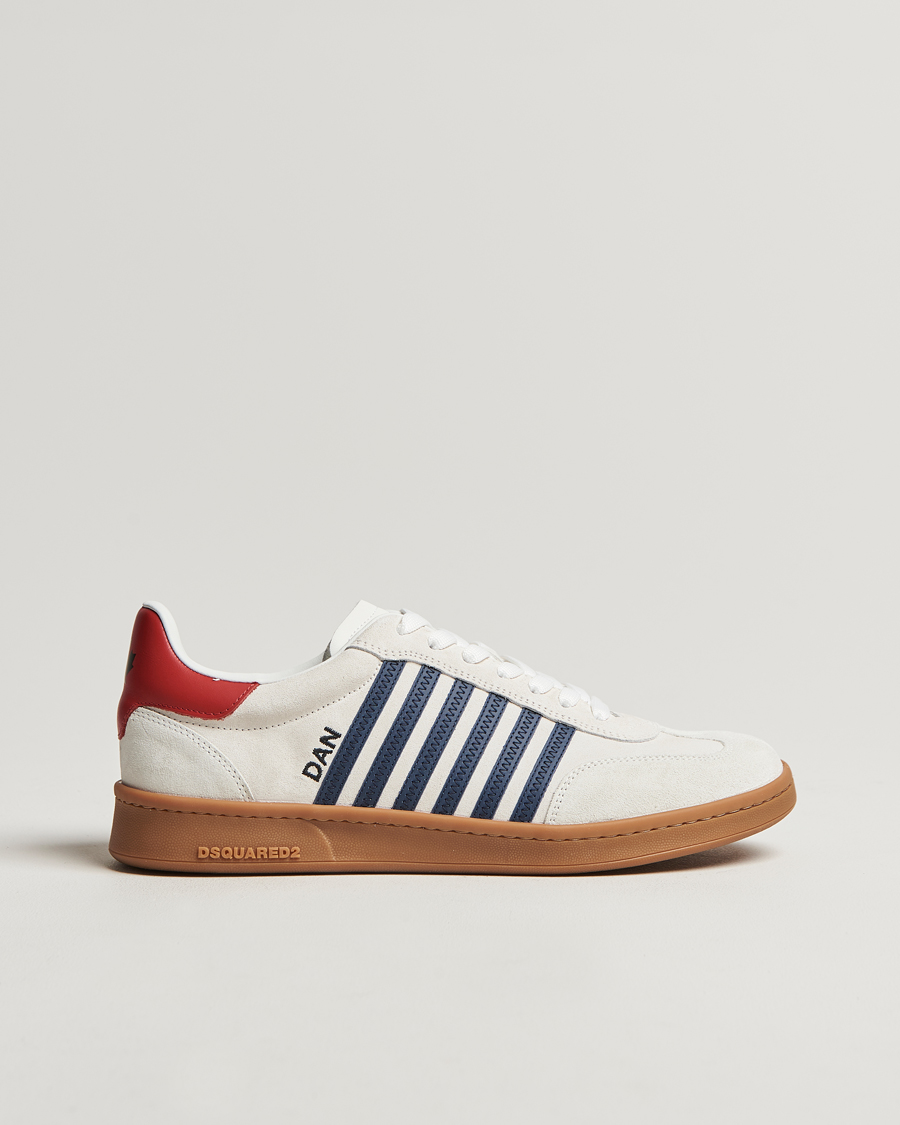 Homme | Dsquared2 Boxer Sneakers White/Blue | Dsquared2 | Boxer Sneakers White/Blue