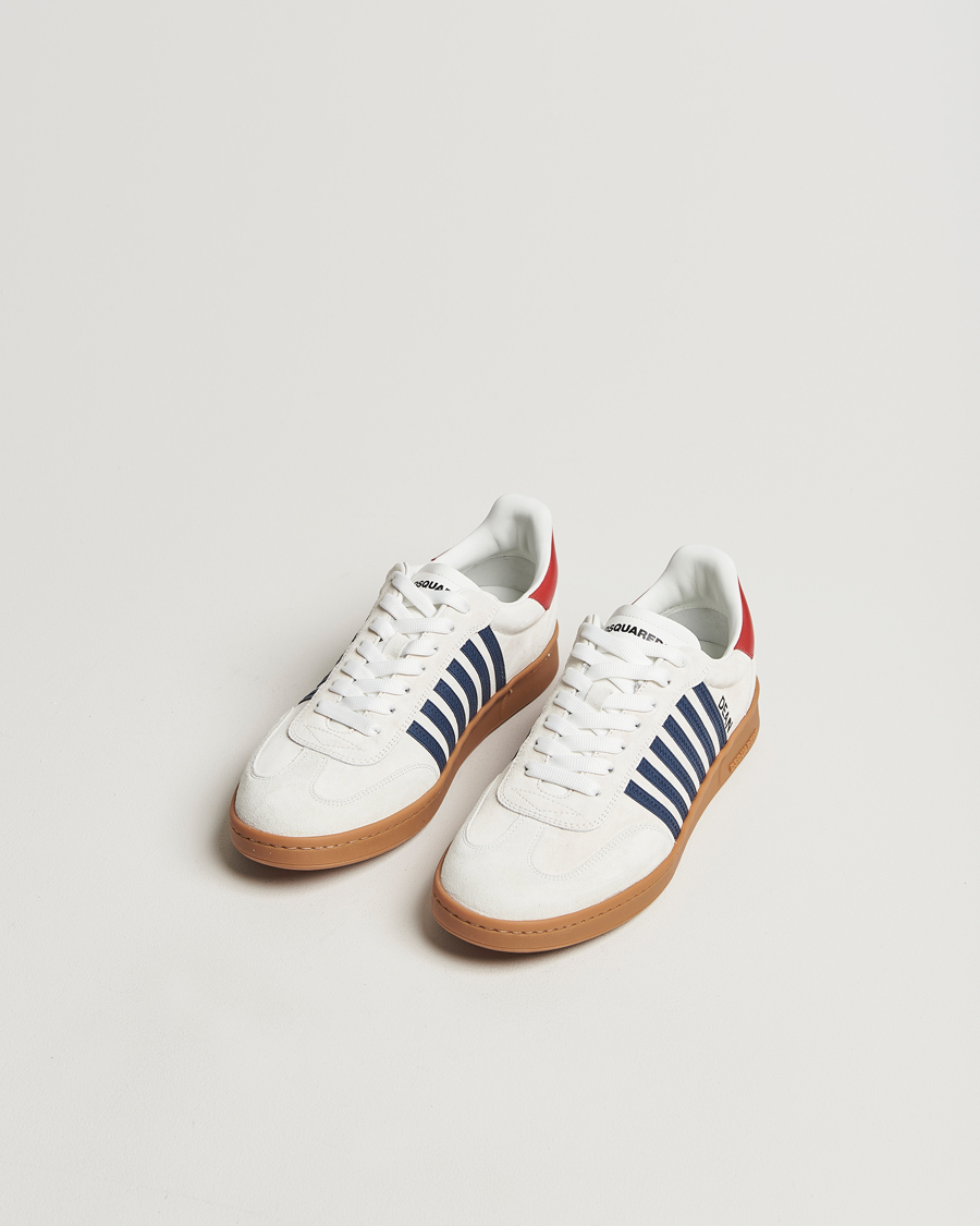 Homme | Dsquared2 Boxer Sneakers White/Blue | Dsquared2 | Boxer Sneakers White/Blue